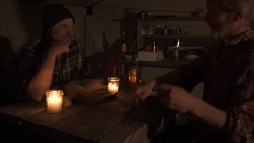 A footage of people dinning