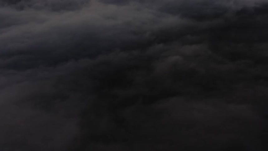 A footage of a dark cloudy sky