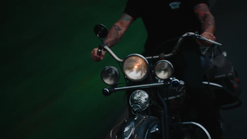 A footage of a person riding a bike