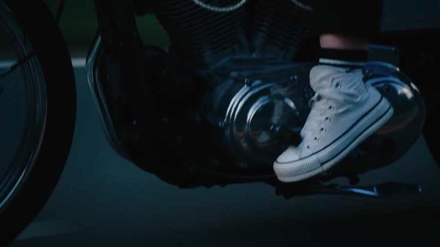A footage of a motobike