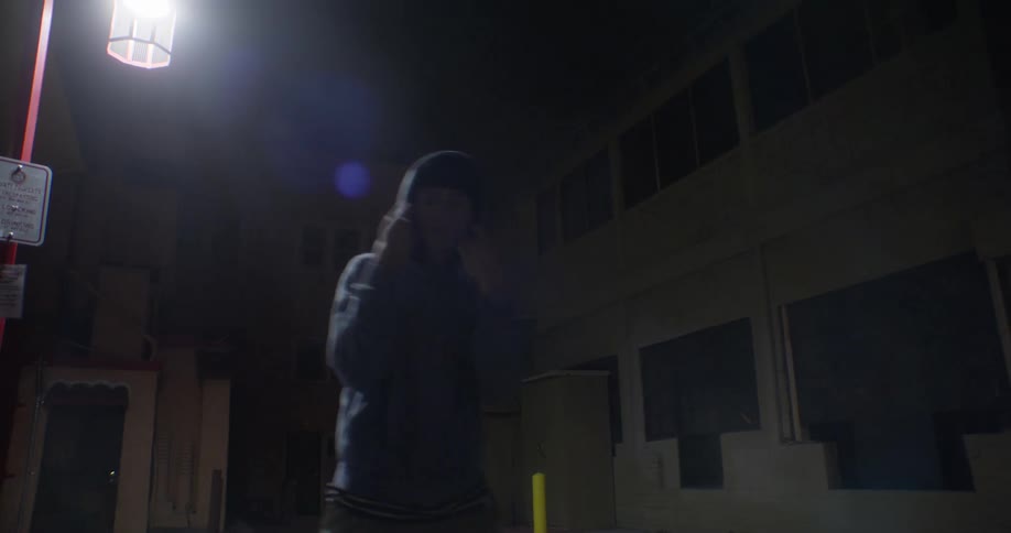 A teenager is pacing on the road