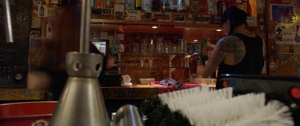Bartenders are serving drinks