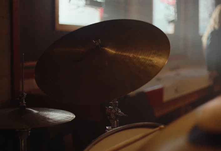 A footage of a person druming