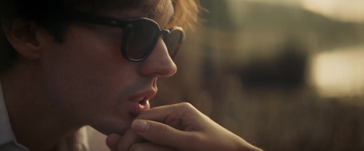A close up facial clip of a man