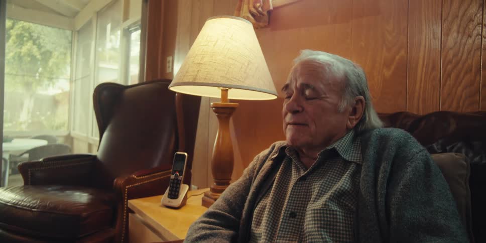 Nurse talking to an elderly man