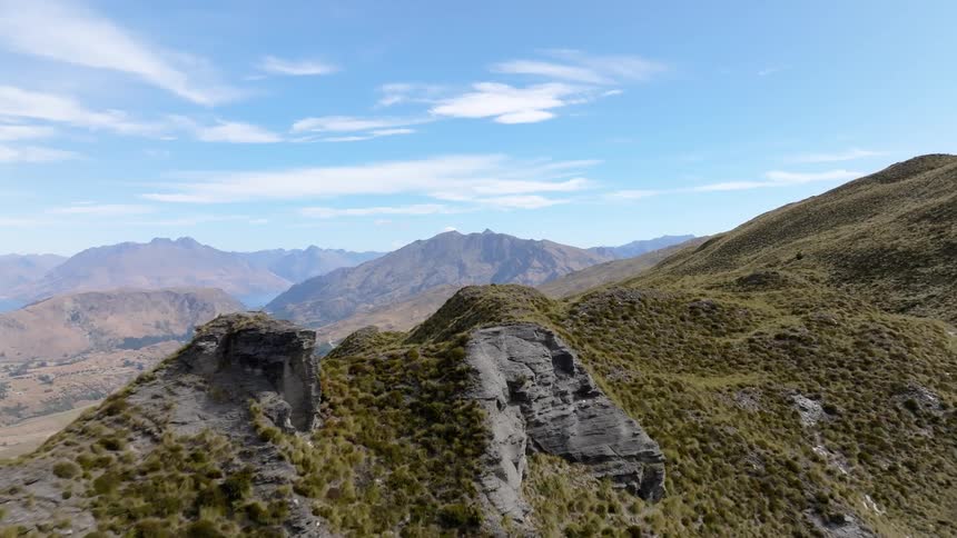 A footage a slopy mountainous area
