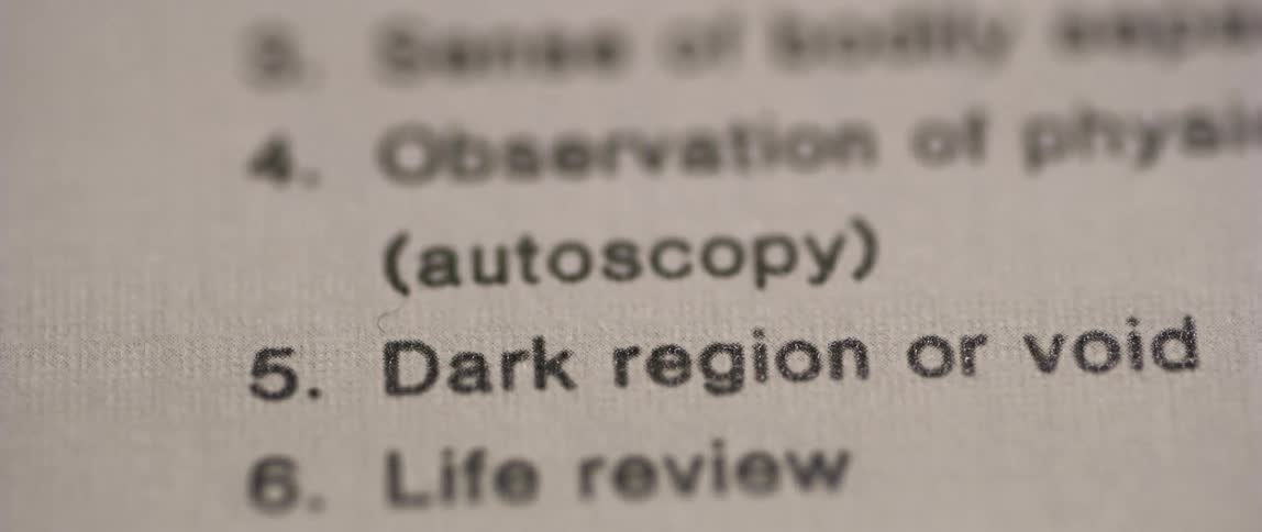 A list is printed on the paper