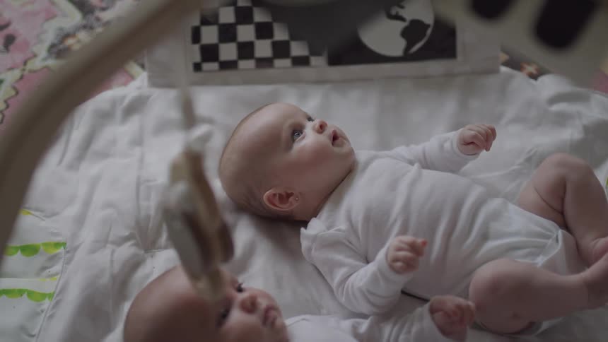 Baby awake lying down