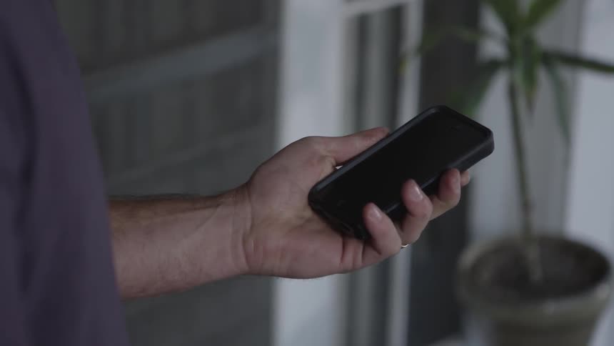 A person using their phone