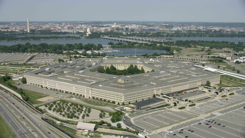A military building on a clear day