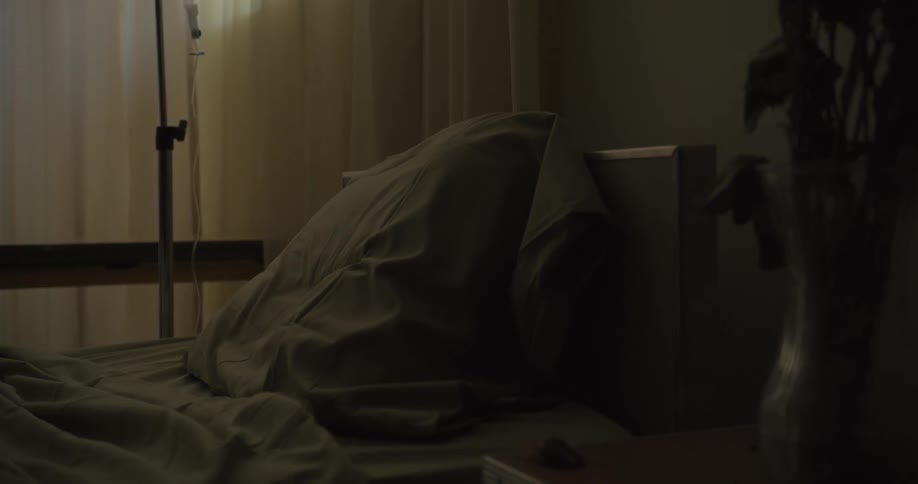 The hospital room is empty