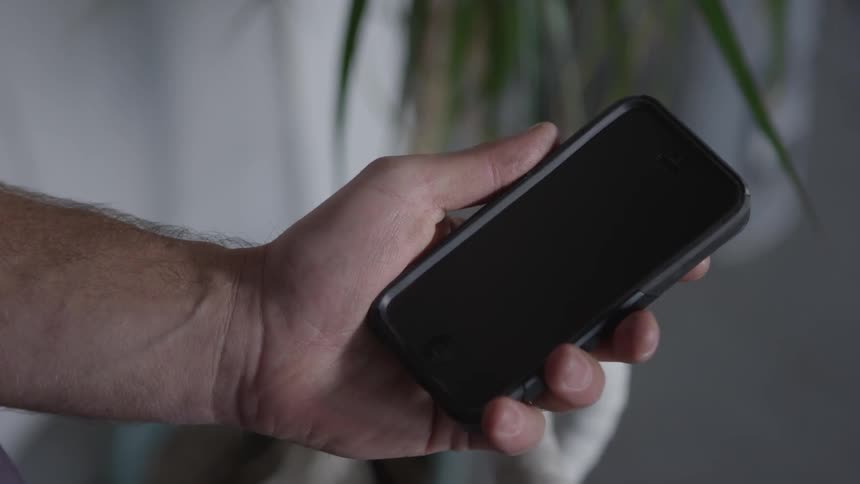 A person using their phone