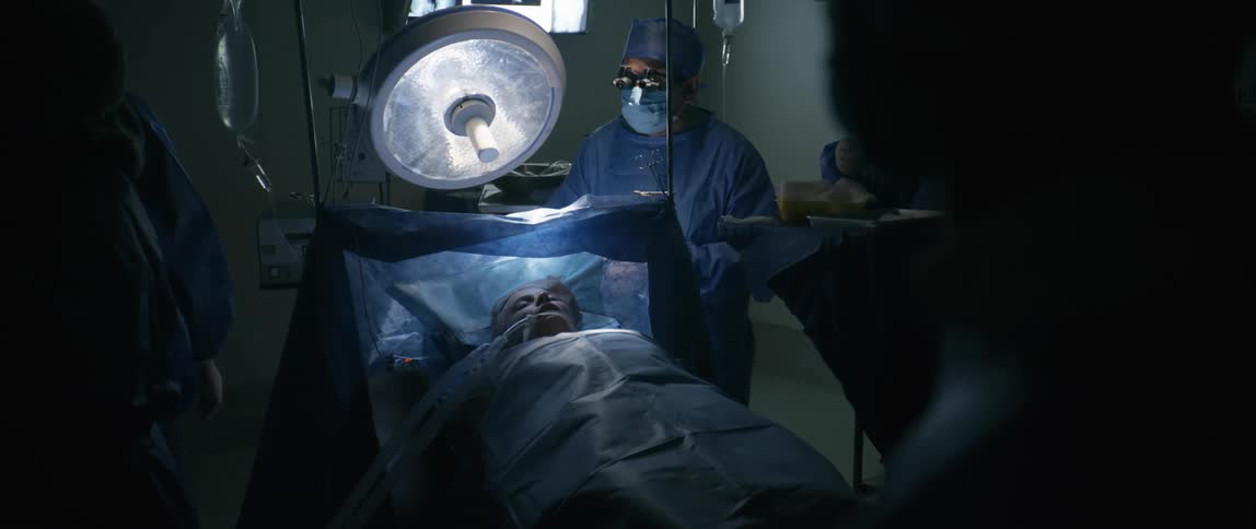 A patient is having surgery in the operating room