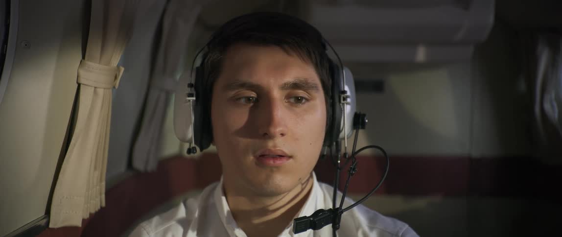 A pilot is flying the airplane