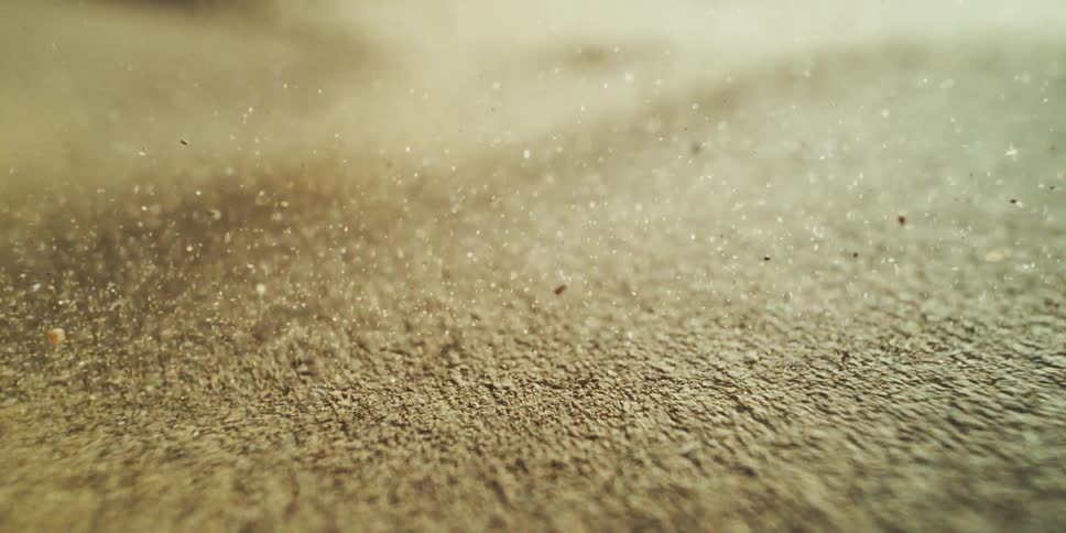 Close up of abstract bouncing powder