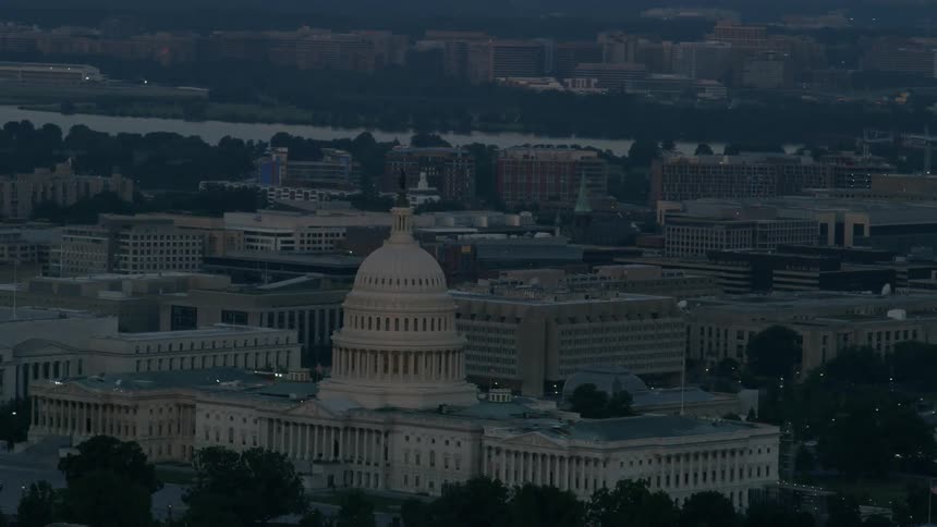 A city near twilight