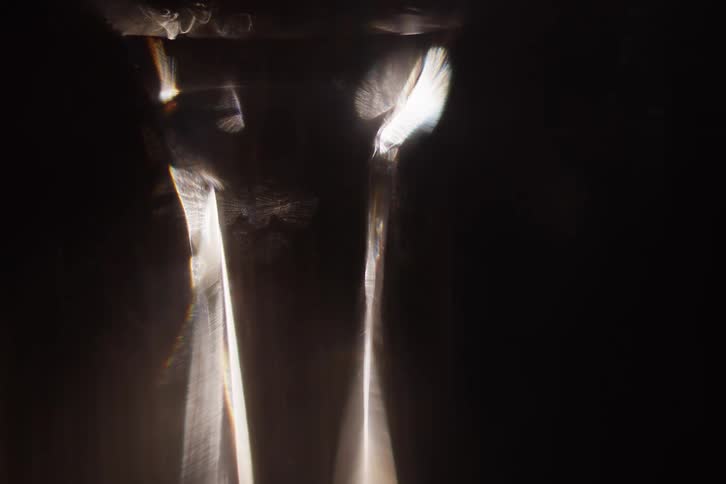 Reflection of natural light between abstract shadows