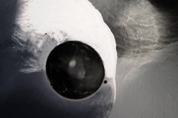 Dense liquid body with a black core