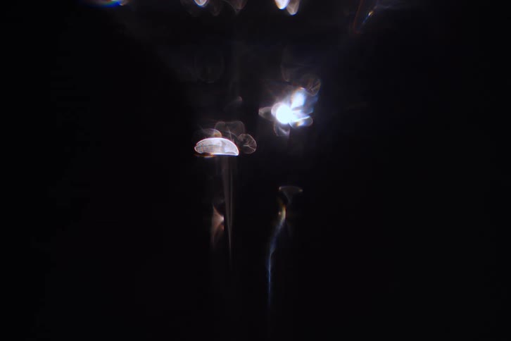 A zoomed clip a light reflection