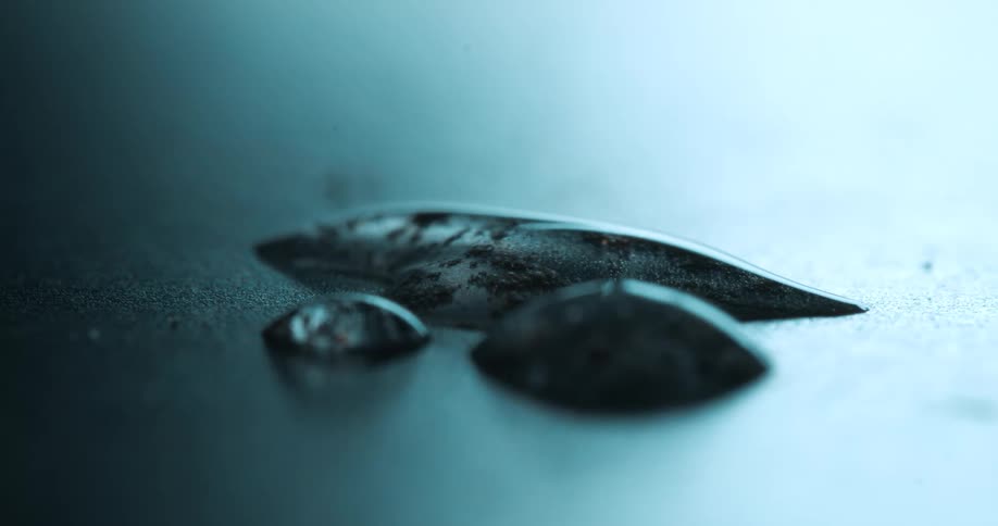 Water droplets on a surface