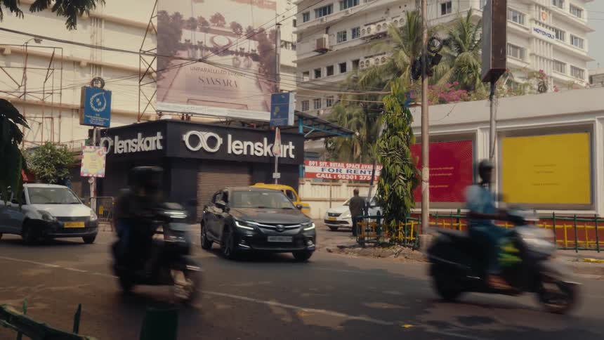 A footage of a busy road in the city