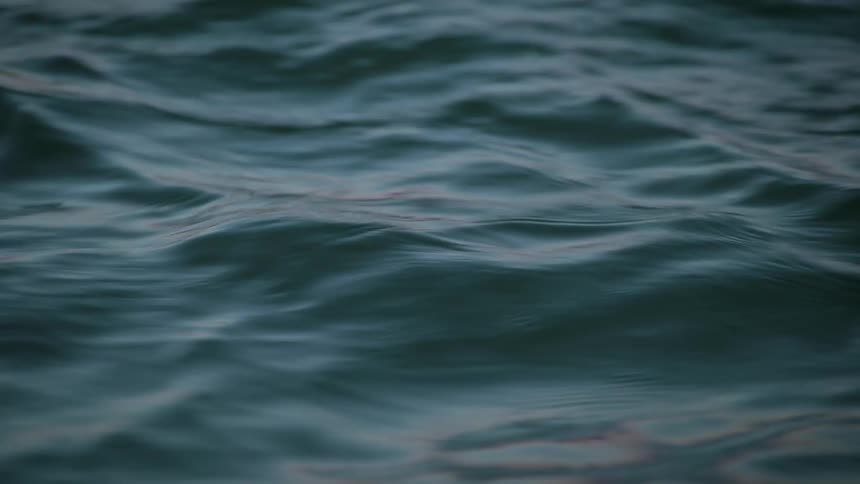 Extreme close up of flowing river water