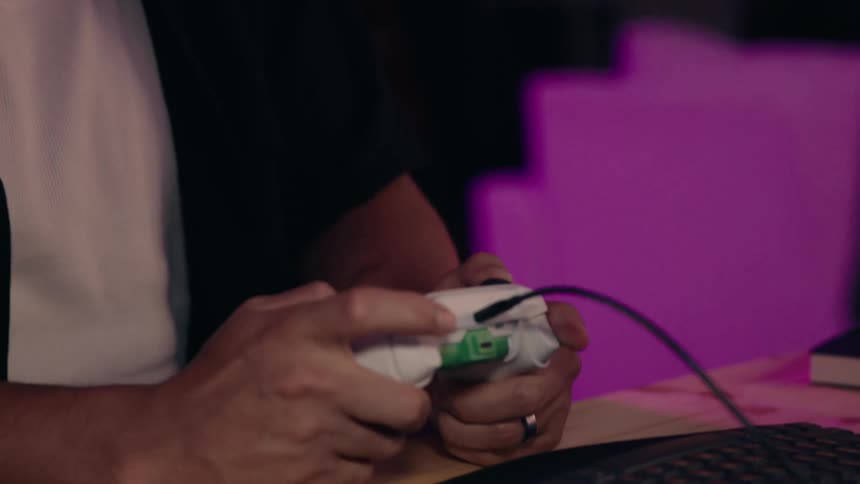 Person using a controller