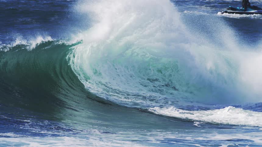 Wave crashing in ocean