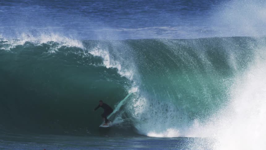 Surfer surfing a wave