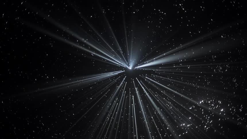 A sky full of stars and bright light shining down