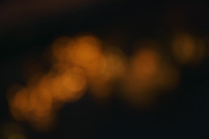 The fire flickers at night