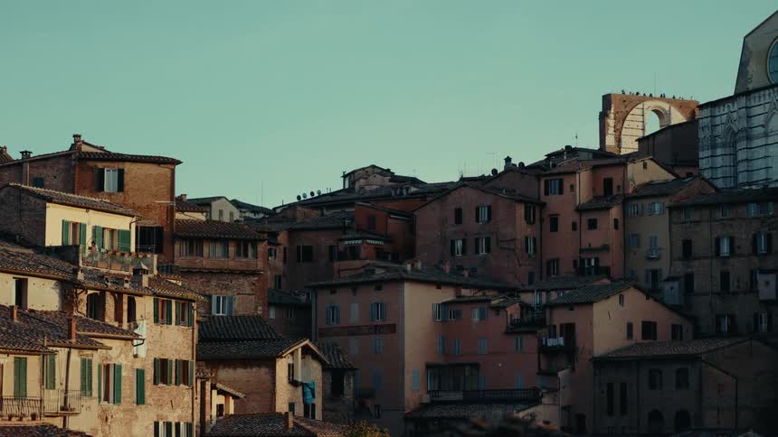 A footage of buildings in a rural city