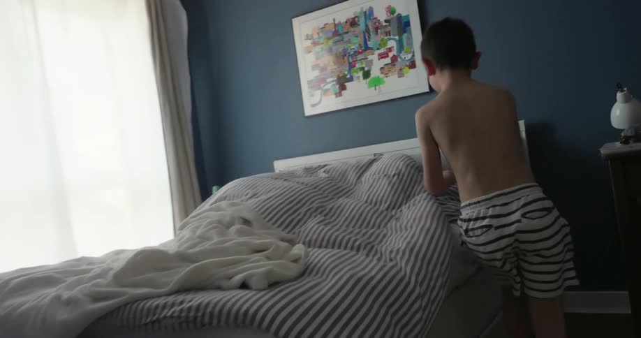 Child running into room