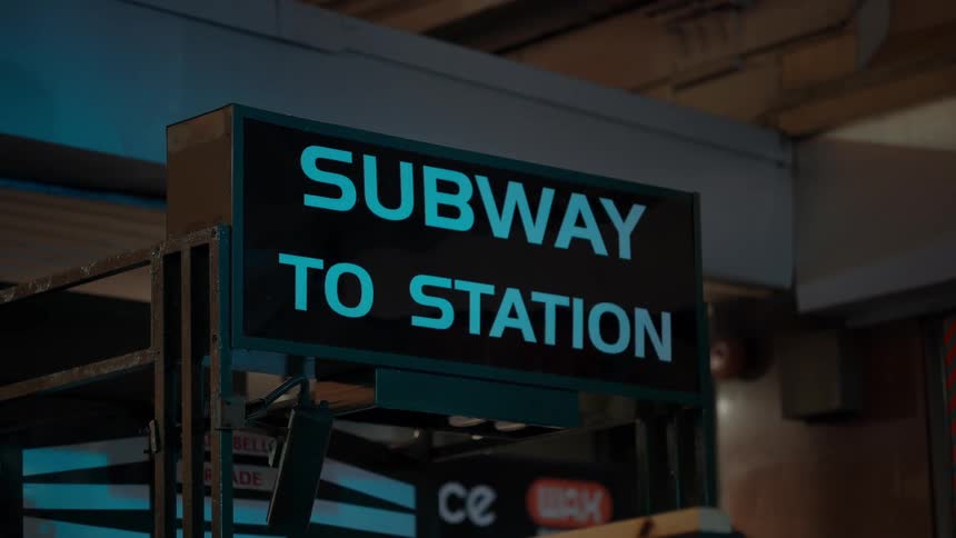 A close up clip of a signboard
