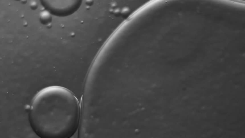 Bubbles flow in clear liquid