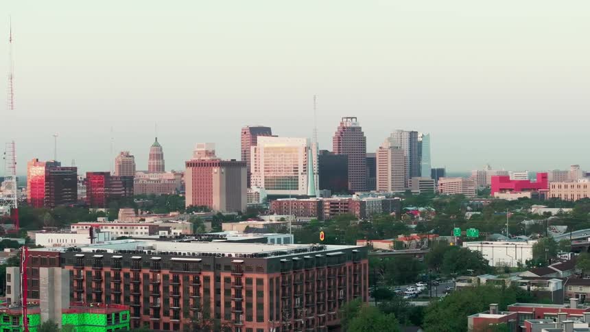 City skyline of a metropolitan area during the day