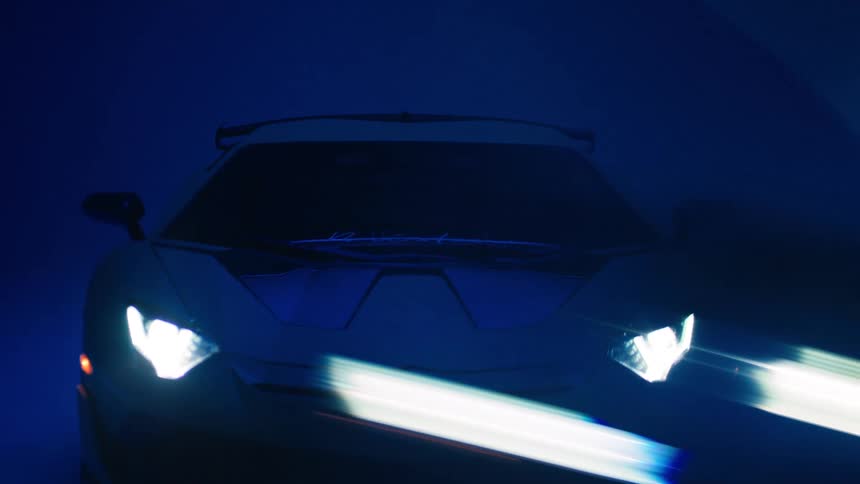 Supercar inside a building