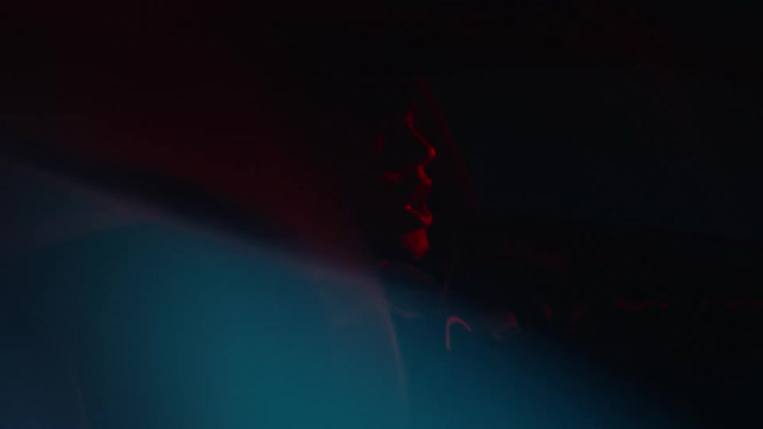 Vibrant man driving a car