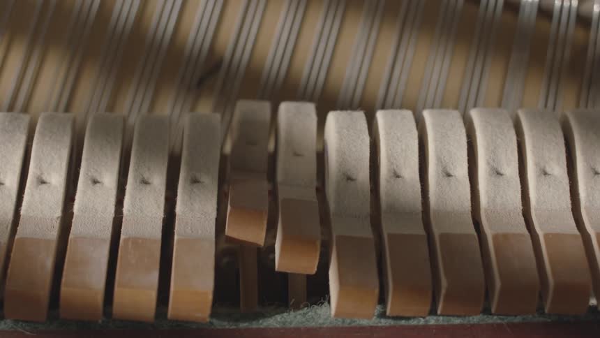 Mechanisms inside a piano