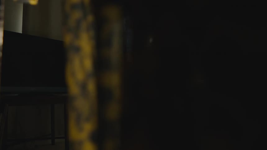 A boy playing hide and seek finds someone
