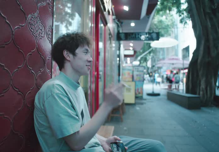 Man sitting smoking