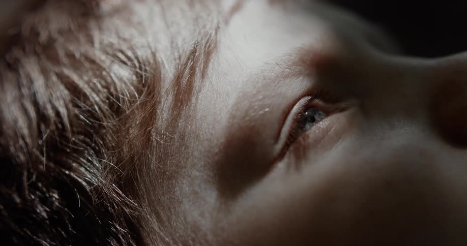 A close up footage of a childs face