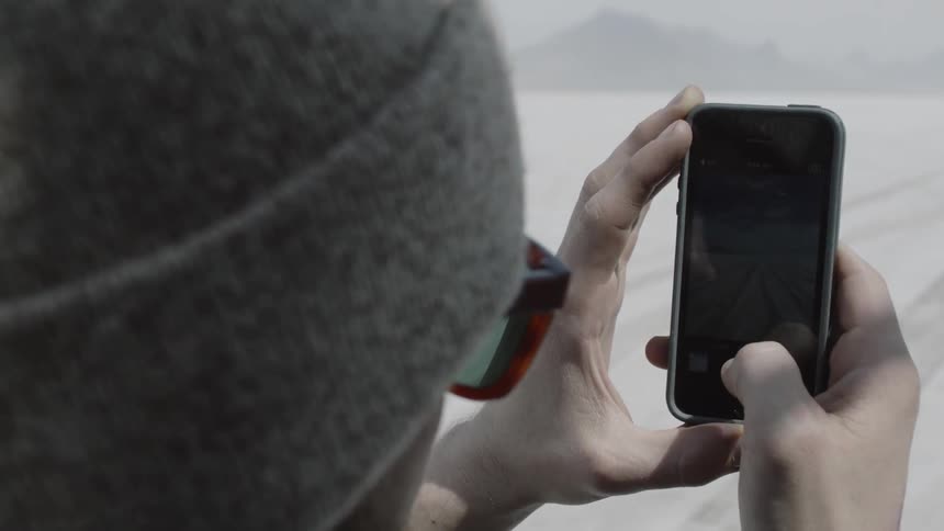 A person using their phone