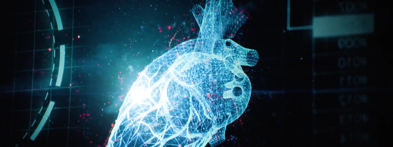 A hologram of a heart