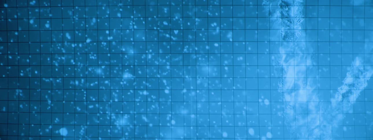 A blue screen with dots