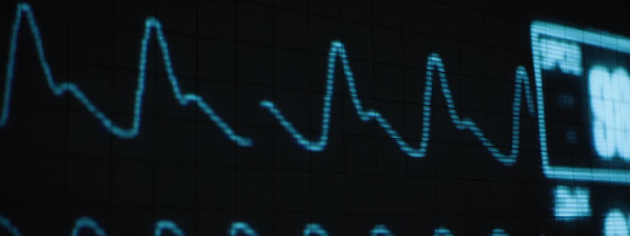 A black screen with blue graphics