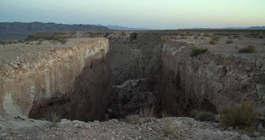 The rocky edge of a deep cliff