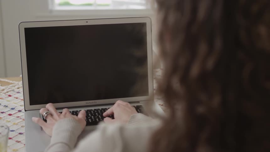 A person using a laptop