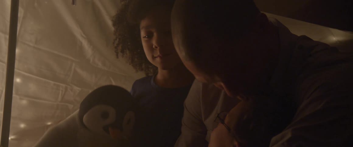 Father and children spending time together at home