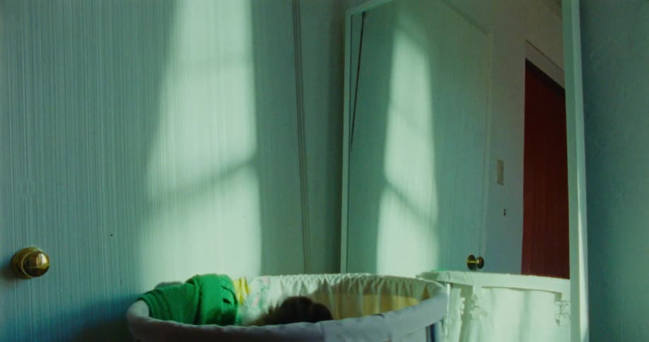 Boy hiding in a room